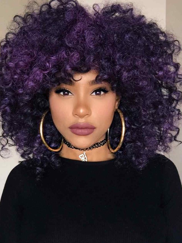 Purple Curly Hair Models - Enhance your beauty with this shade